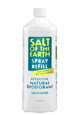 Prírodný deodorant bez vône Salt of the Earth, náhradná nápln 1l