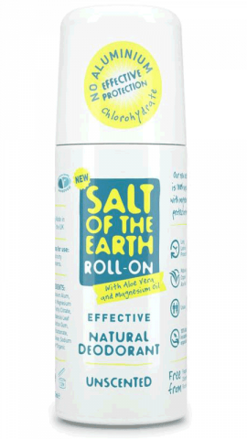 Prírodný deodorant, roll-on gulička bez vône Salt of the Earth, 75ml