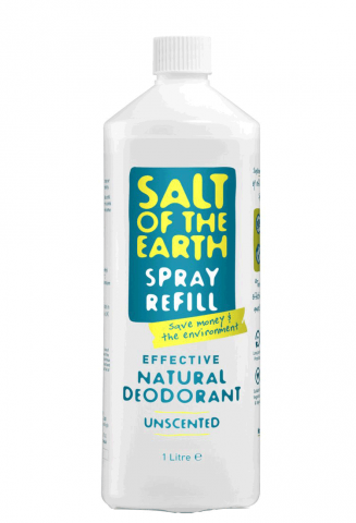 Prírodný deodorant bez vône Salt of the Earth, náhradná nápln 1l