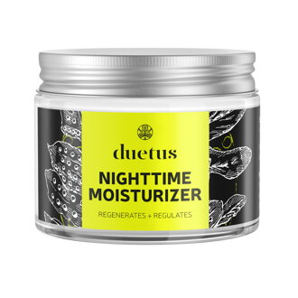 Duetus Nočný hydratačný krém, na zmiešanú a mastnú pleť s konopným olejom, 50ml