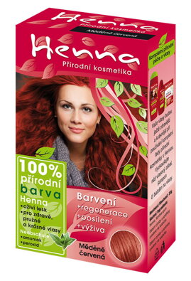 Henna prírodná farba na vlasy Medená červená, 33 g