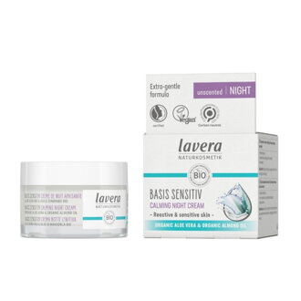 Lavera Upokojujúci NOČNÝ krém BEZ VôNE, pre citlivú pleť, Basis Sensitiv 50ml