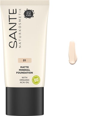 Sante minerálny make-up 01, MATTE warm linen, 30 ml