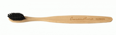Curanatura Eko bambusová zubná kefka CARBON, mäkká (uhlíkové štetinky)