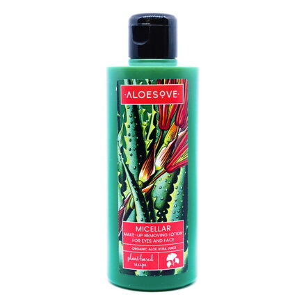Aloesove Micelárna odličovacia voda na oči a tvár s aloe vera, 200ml