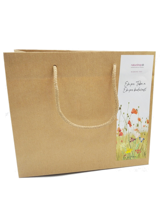 Eko darčeková taška Naturshop.sk VEĽKÁ, naklikaj si do nej produkty, vhodné aj pre FIRMY + eko mydlo ZDARMA