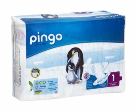 EKO plienky PINGO pre novorodencov 2-5 kg, 27 ks