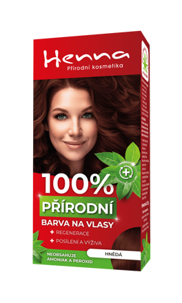 Henna prírodná farba na vlasy Hnedá, 33 g