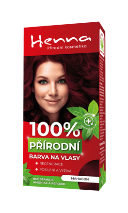 Henna prírodná farba na vlasy Mahagón, 33 g
