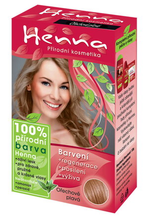 Henna prírodná farba na vlasy Orechová plavá, 33 g