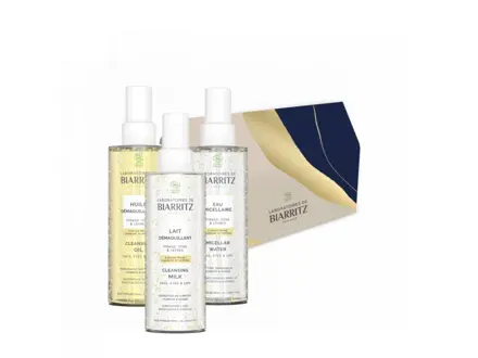 Biarritz Darčekové balenie na čistenie pleti - pleťové mlieko, olej a micelárna voda