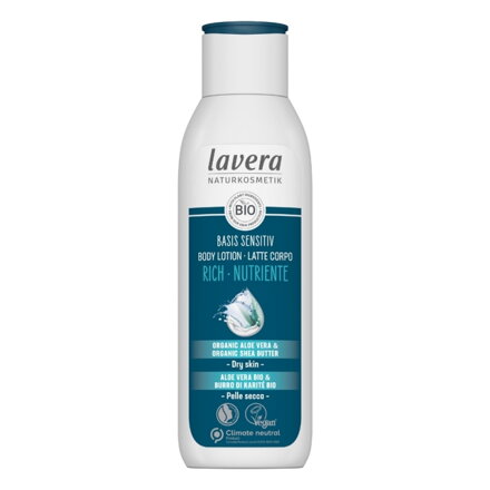 Lavera EXTRA vyživujúce telové mlieko Basis Sensitiv, 250ml