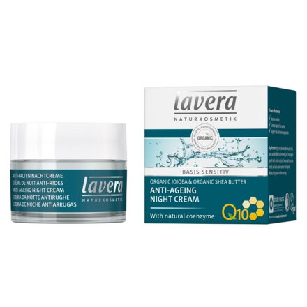 Lavera Nočný krém s Q10, Basis Sensitive, 50 ml