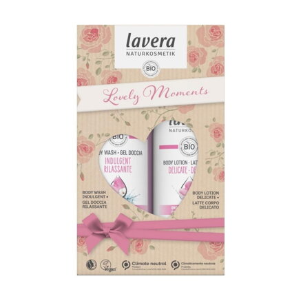 Lavera Darčekový set Lovely Moments s ružou, eko telová kozmetika