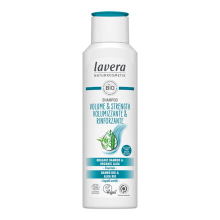 Lavera Šampón na jemné vlasy a OBJEM Volume & Strength, 250 ml