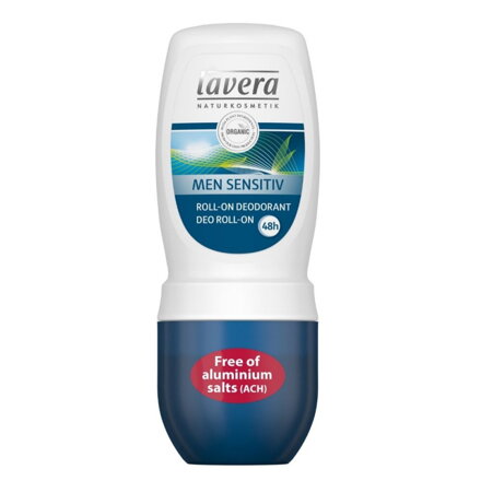 Lavera Men Sensitiv Osviežujúci pánsky guličkový deodorant 24 hodín, 50 ml
