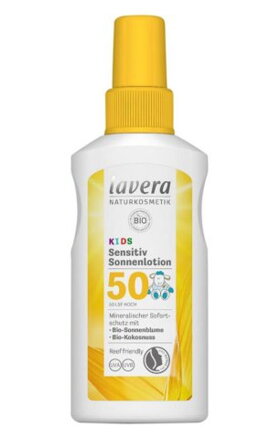 Lavera Sun Opaľovacie mlieko v spreji Sensitive pre DETI spf 50 BIO, 100 ml