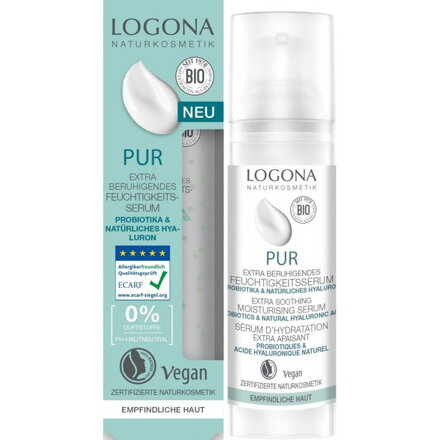 Logona PUR Hydratačné sérum s probiotikami a kys. hyaluronovou, 30ml