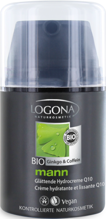 Logona Pánsky hydratačný vyhladzujúci krém Q10 Mann, BIO ginkgo a kofeín, 50 ml