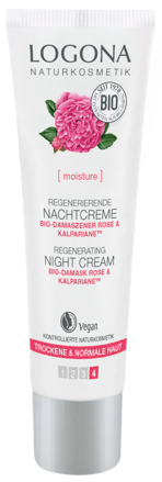 Logona Regeneračný nočný krém BIO ruža - suchá pleť, 30 ml