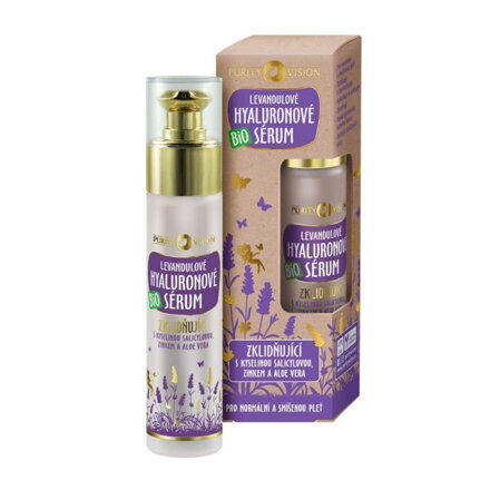 Purity Vision Bio upokojujúce Levanduľové hyalurónové sérum, 50 ml