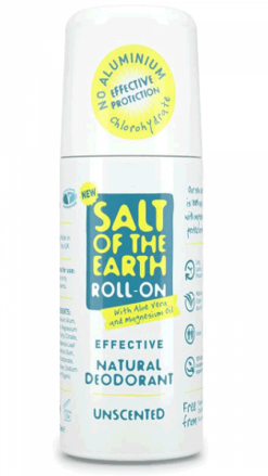 Prírodný dezodorant, roll-on gulička bez vône Salt of the Earth, 75ml