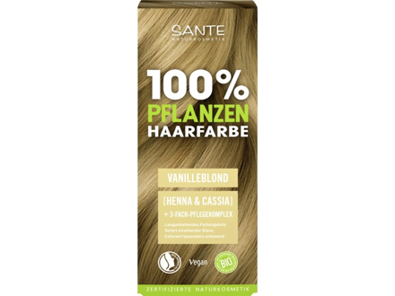 SANTE Farba na vlasy prášková - VANILLA BLOND, na svetlé až stredne blond vlasy, 100 g