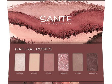 Sante Minerálne očné tiene paleta odtiene ROSY, 6x1g