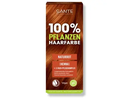 SANTE Farba na vlasy prášková - ČERVENÁ, na svetlý blond až stredne hnedé vlasy, 100 g