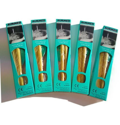 AKCIA - Ušné sviečky AURMED 10 ks - 5 balení (každé balenie po 2 sviečky), MIX vôní