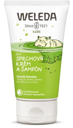 Weleda Detský 2v1 sprchovací krém a šampón Veselá limetka, 150 ml