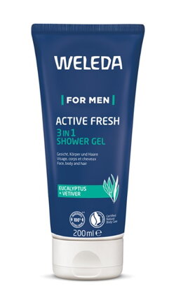 Weleda For Men sprchový gél 3 v 1 Active Fresh, 200 ml