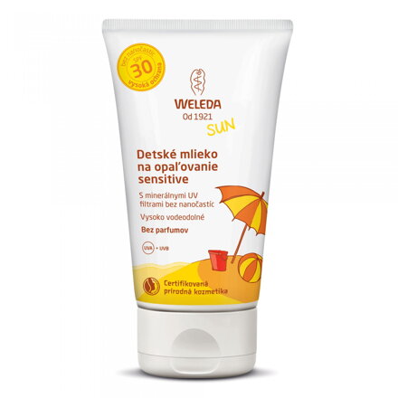 Weleda Detské mlieko na opaľovanie SPF 30 Sensitive, 150 ml