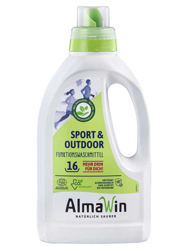 Almawin eko tekutý prostriedok na pranie SPORT & OUTDOOR, športovú a funkčnú bielizeň, 750 ml