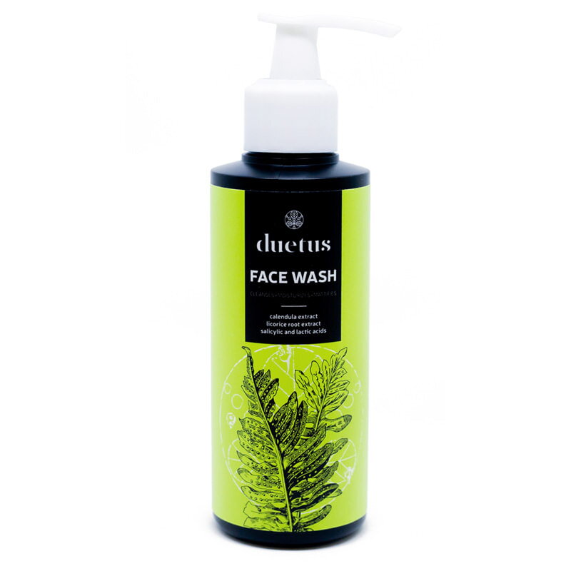 Duetus Čistiaci gél na tvár s nechtíkom, sladkým drievkom a kys.salicylovou pre všetky typy pleti, 150ml
