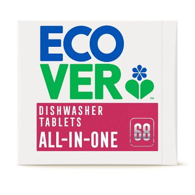 ECOVER Tablety do umývačky All in One so soľou a leštidlom, 68 ks