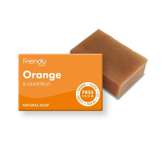 Prírodné tuhé mydlo Friendly Soap POmaranč a Grep,  95 g