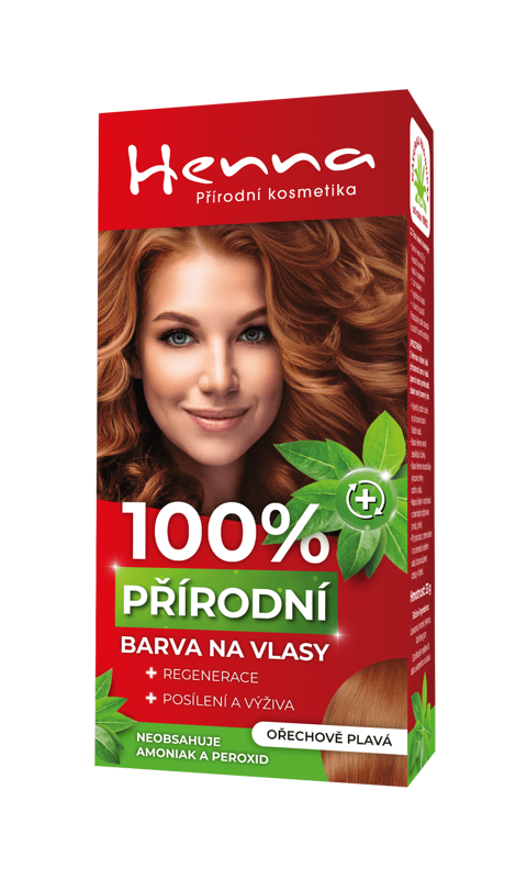 Henna prírodná farba na vlasy Orechová plavá, 33 g