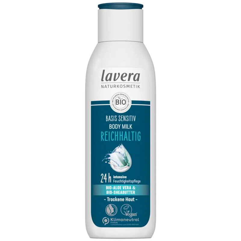 Lavera EXTRA vyživujúce telové mlieko Basis Sensitiv, 250ml
