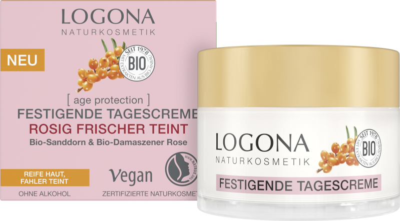 Logona Denný krém ROSY FRESH GLOW s ružou Age Protection, 50 ml