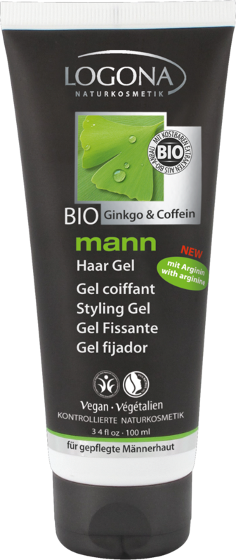 Logona Gél na vlasy Mann, BIO ginkgo a kofeín, 100 ml