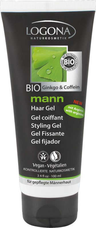 Logona Gél na vlasy Mann, BIO ginkgo a kofeín, 100 ml Logona Gél na vlasy Mann, BIO ginkgo a kofeín, 100 ml
