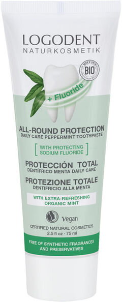 Logona Zubná pasta All-round protection Daily Care BIO peppermint, 75 ml Logona Zubná pasta All-round protection Daily Care BIO peppermint, 75 ml