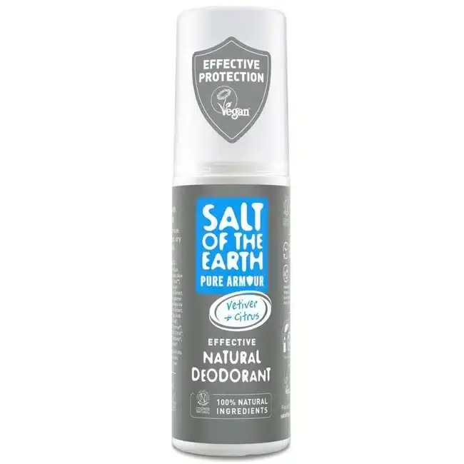 Prírodný pánsky deodorant sprej VETIVER a CITRUS, Salt of the Earth, 100ml