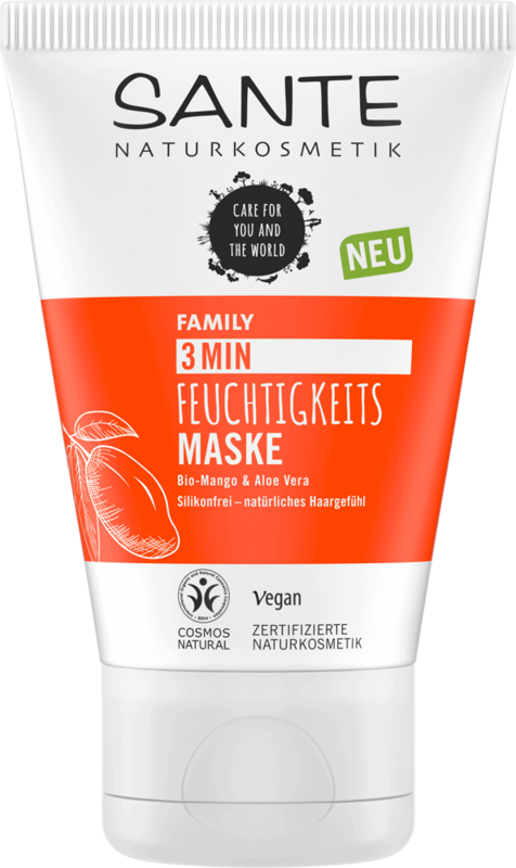 Sante 3minútová maska na vlasy hydratačná BIO mango & aloe, 100 ml