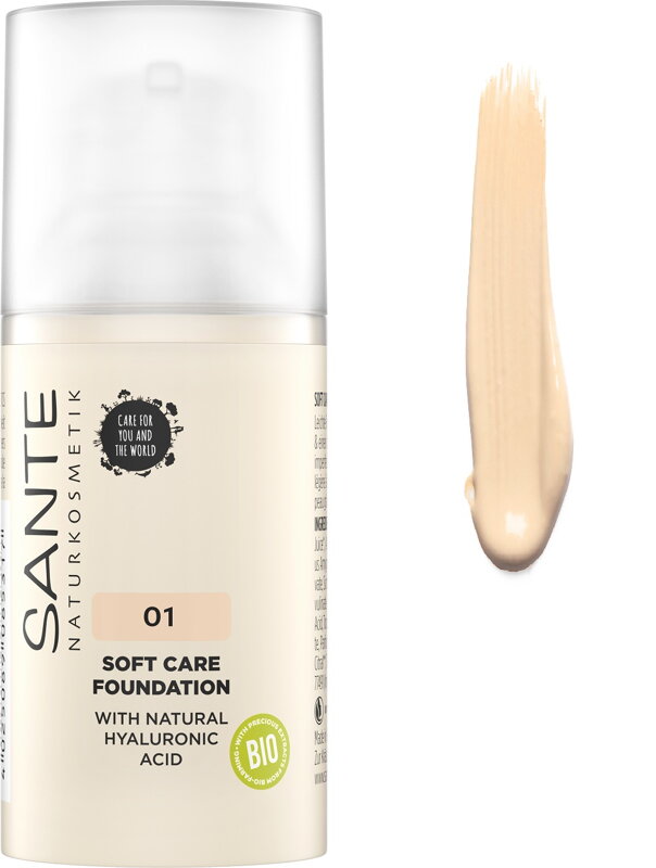 Sante Prírodný make-up SOFT CARE s kys.hyalurónovou, 01 warm linen, 30 ml Sante Prírodný make-up SOFT CARE s kys.hyalurónovou, 01 warm linen, 30 ml
