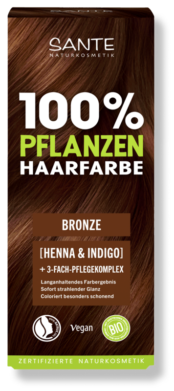 SANTE Farba na vlasy prášková - BRONZ, na stredný blond až stredne hnedé vlasy, 100 g