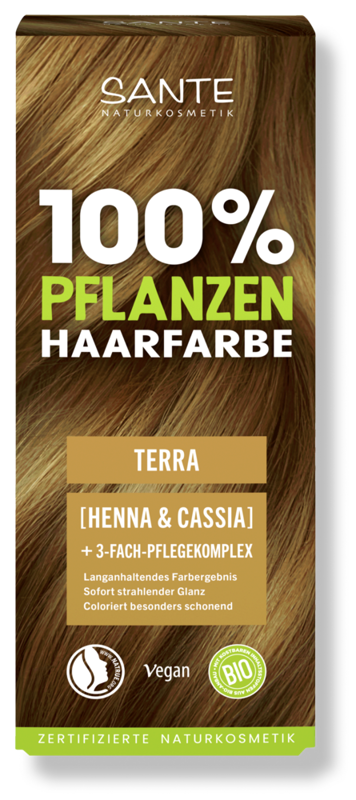 SANTE Farba na vlasy prášková - TERAKOTA, na stredne blond až hnedé vlasy, 100 g