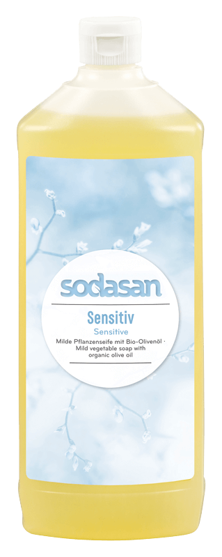 Sodasan Bio tekuté mydlo na ruky SENSITIVE bez vône, 1l Sodasan Bio tekuté mydlo na ruky SENSITIVE bez vône, 1l