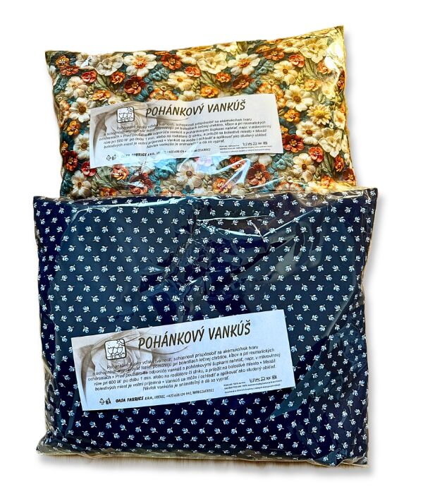 OASA Pohankový vankúšik s návliečkou stredný, 30 x 40 cm 